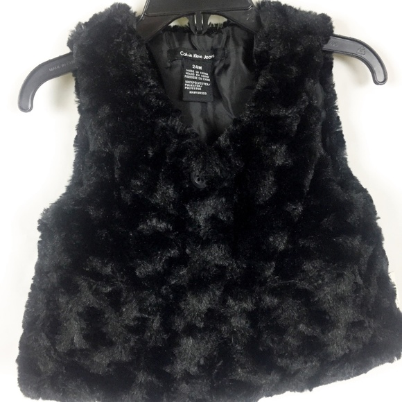 Calvin Klein Other - 💰(1-006) Calvin Klein 24 M Faux Fur Vest Lk New